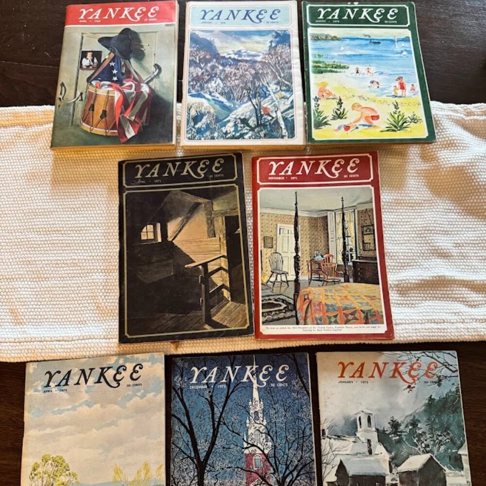 Vintage Yankee Magazine 1960's 1970's Lot of 8